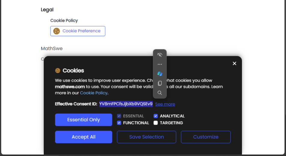 New Effective Consent Id