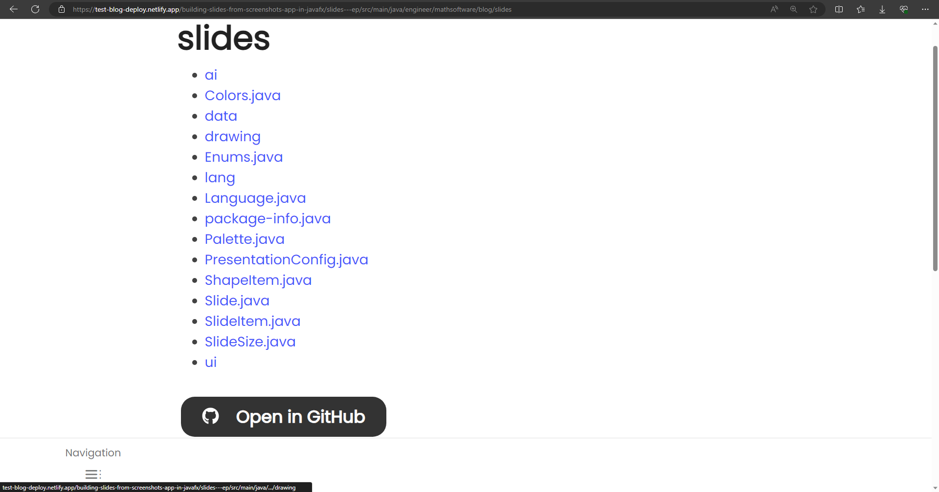 Slides EP Source Tree Navigation