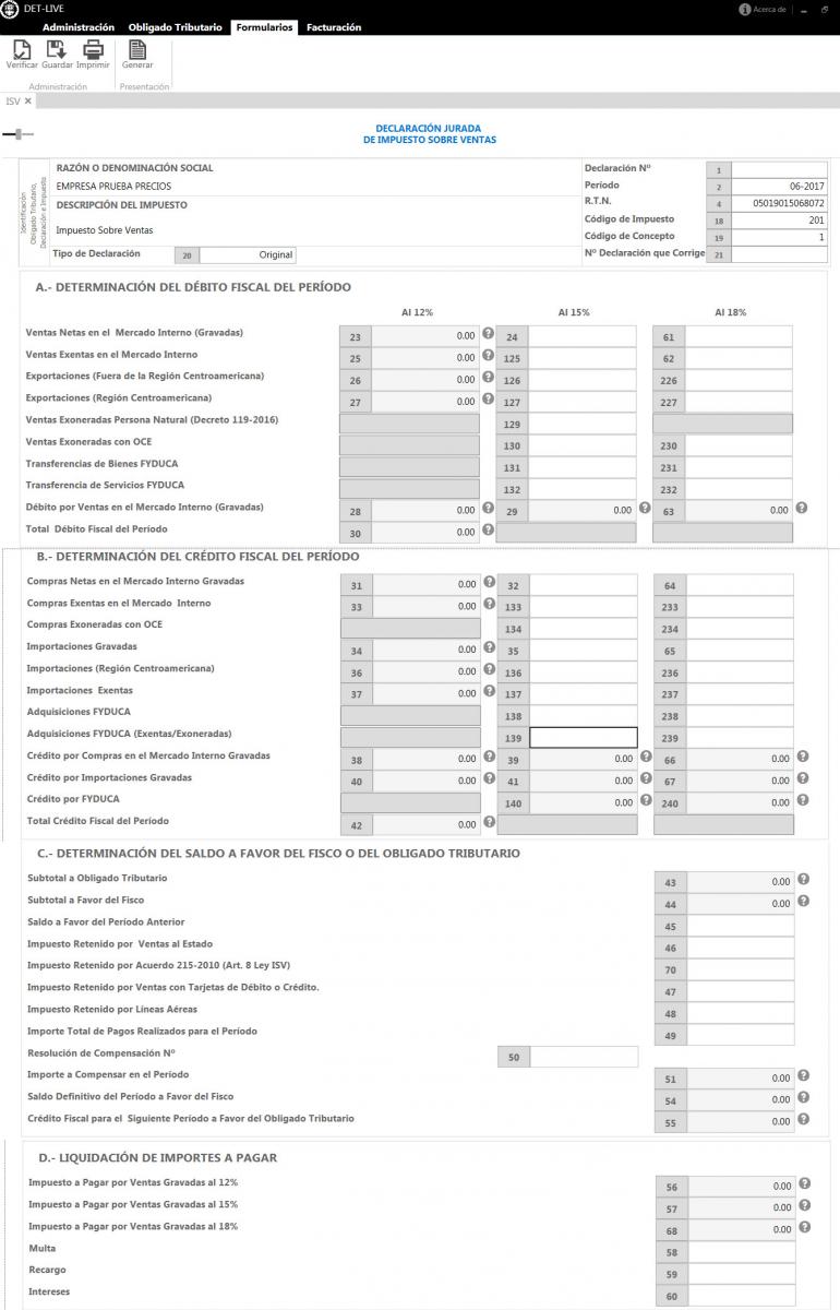 Det Live: ISV Form